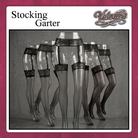 Pekalongan Veloura Stocking Suspender Tights Premium Body Stoking Garter - STG 8888