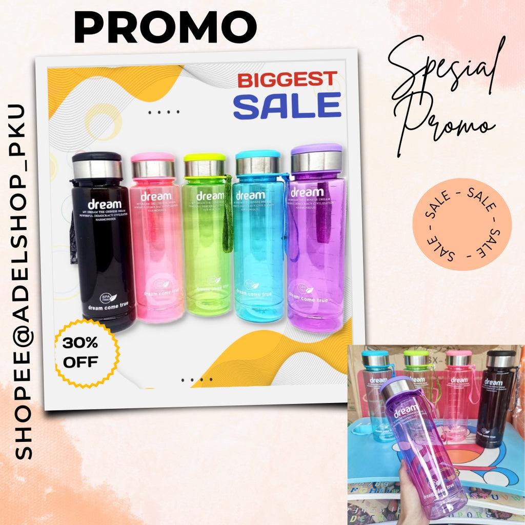 Pekanbaru ( Free Bubble) Botol Minum Sporty Dream 1 Liter / My Bottle Botol Minum BPA FREE B 028 Drink Bottle Sporty