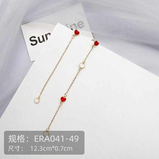 Pekanbaru Anting Wanita Merah Cherry Love Anting Panjang Simple Elegan Buah Long Strawberry Woman Earrings Anting Berkualitas Anting Drop Korean Style