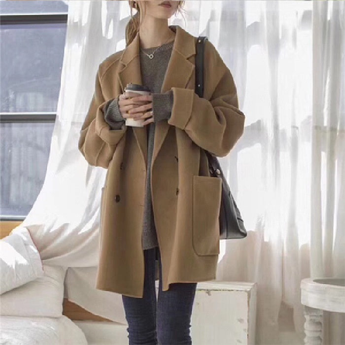 Pekanbaru Blazzer Tebal Coat Cardigan Outer Wanita Import Jaket Korea Oversize Elegan Coat Cewek Korean Style ini
