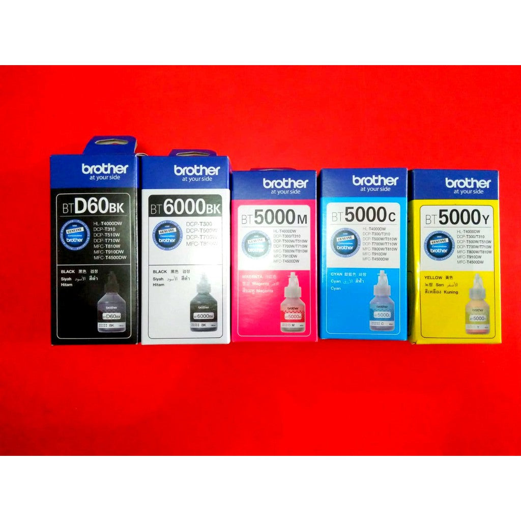 Pekanbaru Tinta Original Brother D60Bk / Bt6000Bk / Bt5000M / Bt5000C / Bt5000Y