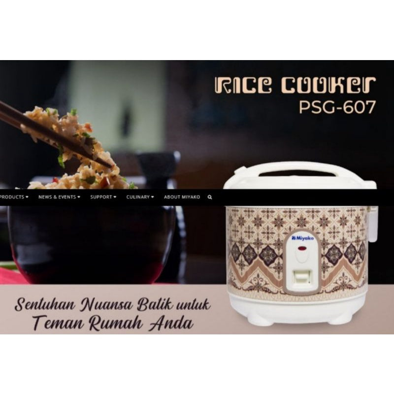 Pekanbaru Mini Rice Cooker Miyako Psg 607 ( 0.6 L)---Penanak Nasi