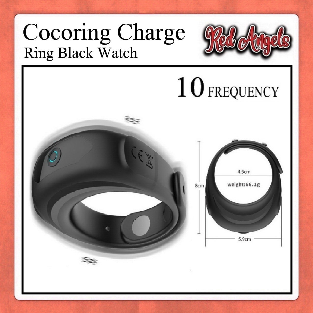 Pekalongan Red Angels Vibrator Pria Cock Ring Watch Charge