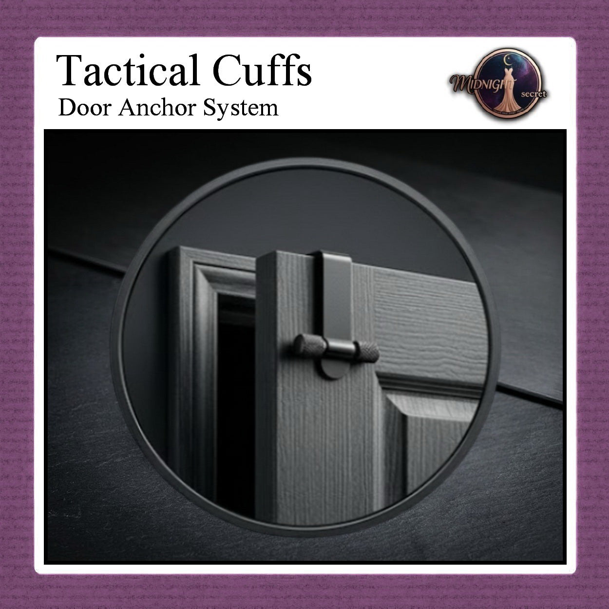 Pekalongan Midnight Tactical Cuffs - Door Anchor System - B class restraint - Aksesoris BDSM Pintu