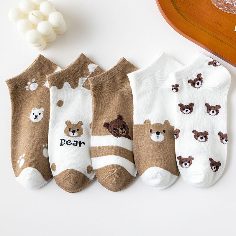 Pekanbaru Kaos Kaki Beruang Coklat Cute Women Socks Import Kaos Kaki Berkualitas Brown Bear Kaos Kaki Lucu Korean Style