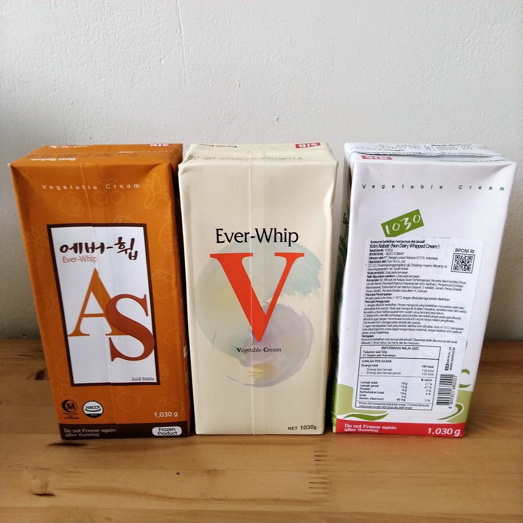 Pekanbaru Ever-Whip Non Dairy Whipped Cream / Everwhip Whipping Krim Nabati 1030Gr (Instan Only)