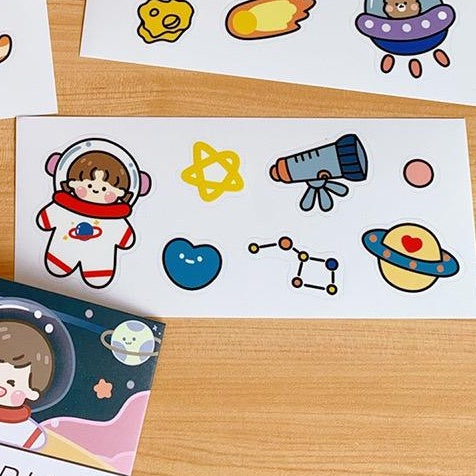 Pekanbaru Stiker 2d Tumblr Aesthetic Sticker PVC Korean Cute Girl Love Bear Stiker Lucu Dekorasi Gelas Diary DIY Ins Stationary Kit
