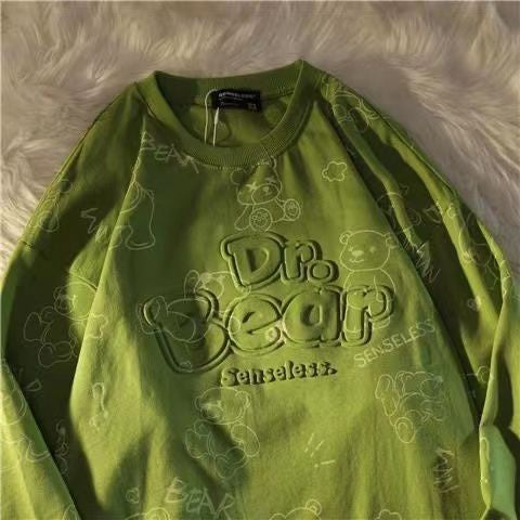 Pekanbaru Sweater Oversize Dr Bear Beruang XX Teddy Bear Many Bears On The Top Timbul Berkualitas Aesthetic Street Style Beruang Kecil Baju Couple Unisex Senseless Korean Style