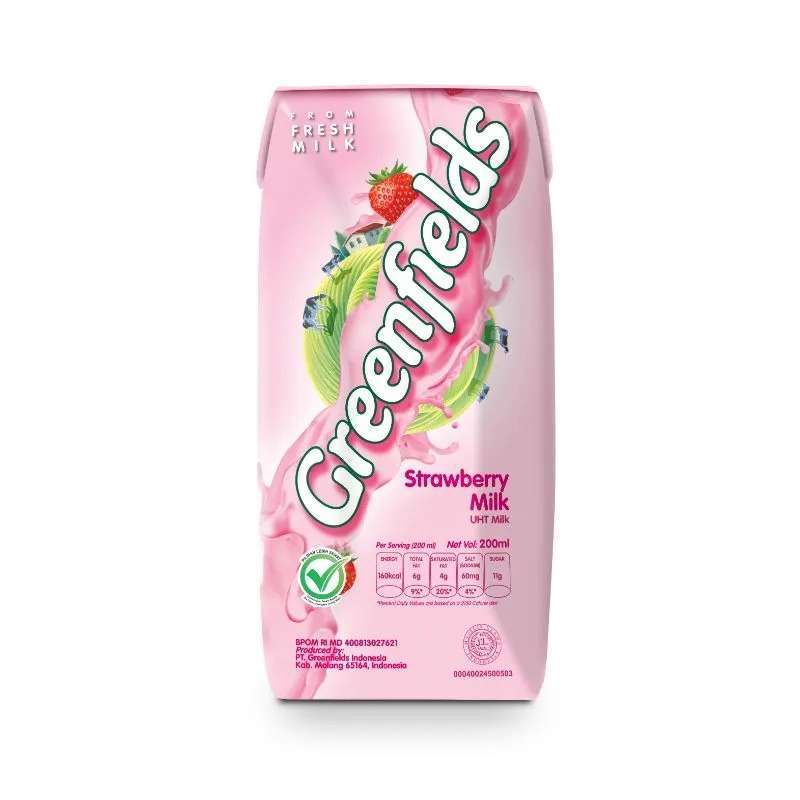 Pekanbaru Greenfields Uht Strawberry Milk 200Ml