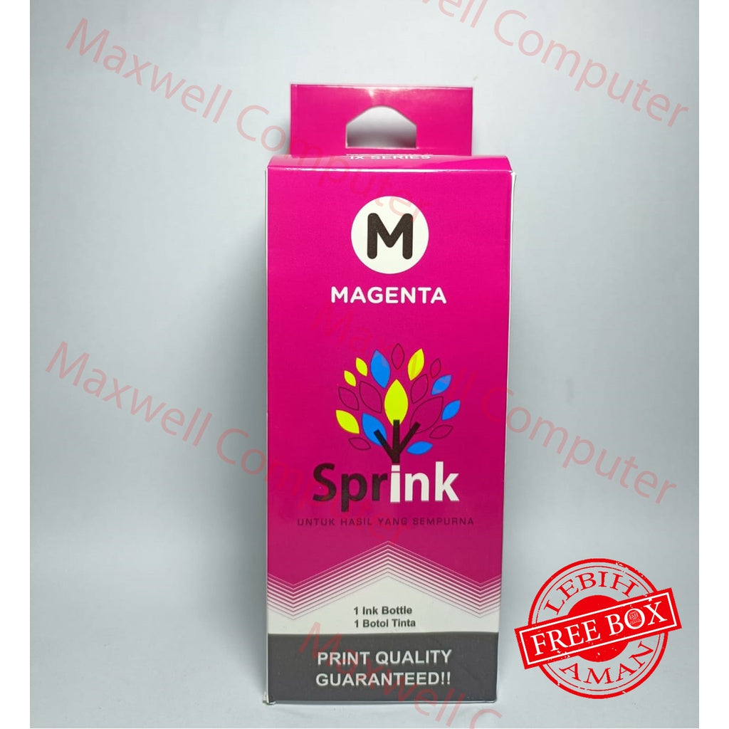 Pekanbaru Tinta Sprink Premium For Canon Magenta / Merah 150Ml -G1000 G2000 G2002 G3000 G4000 G1010 G2010 G3010 G4010