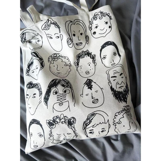 Pekanbaru Tote Bag Tas Samping Kanvas Totebag Karakter Kartun Lucu Wanita Fashion