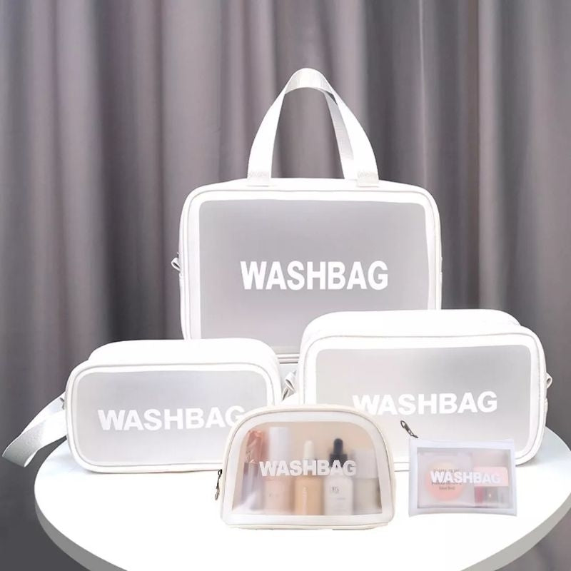 Pekanbaru Tas Kosmetik Transparant WASHBAG Pouch Travel Make Up Bag Organizer Dompet Pouch Kosmetik Waterproof