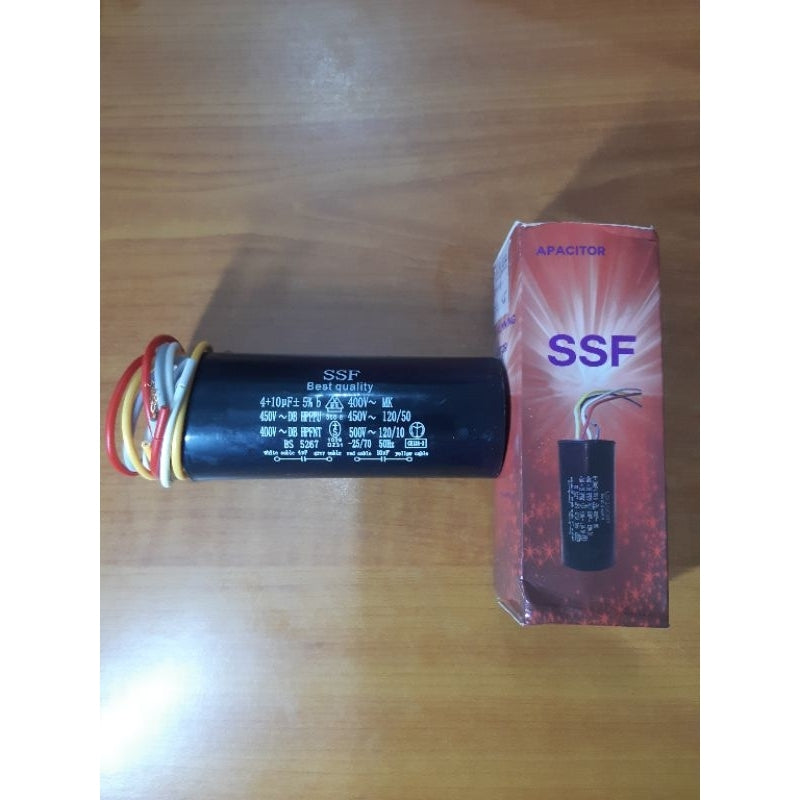 Pekanbaru Kapasitor 10Uf + 4Uf Ssf / Capasitor 10Uf+4Uf / Kapasitor 10Uf Dan 4Uf 450V