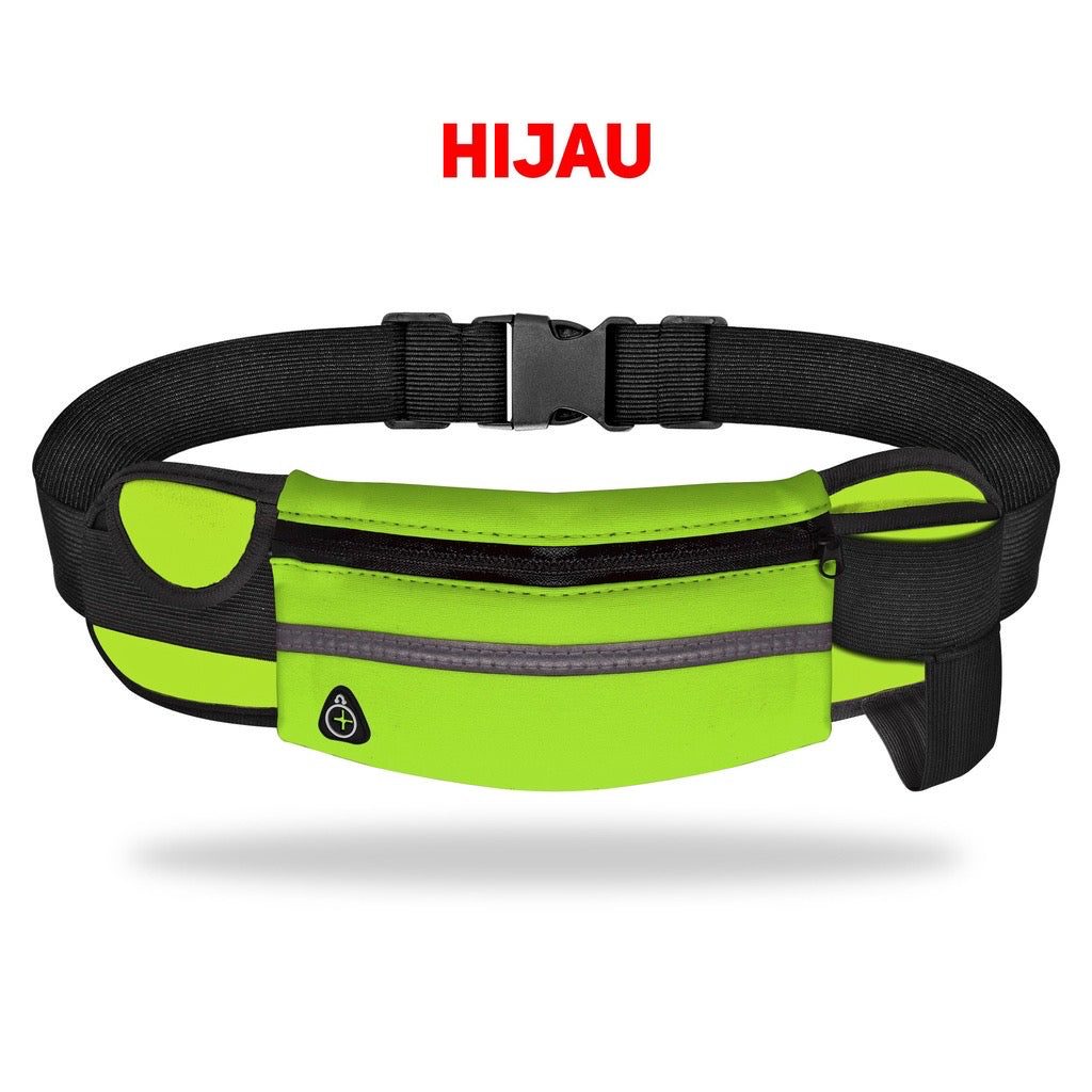 Pekanbaru HR- Tas Ikat Pinggang Lari Water Proof 1 Kantung / Go Belt / Running Belt / Tas Sepeda / Outdoor