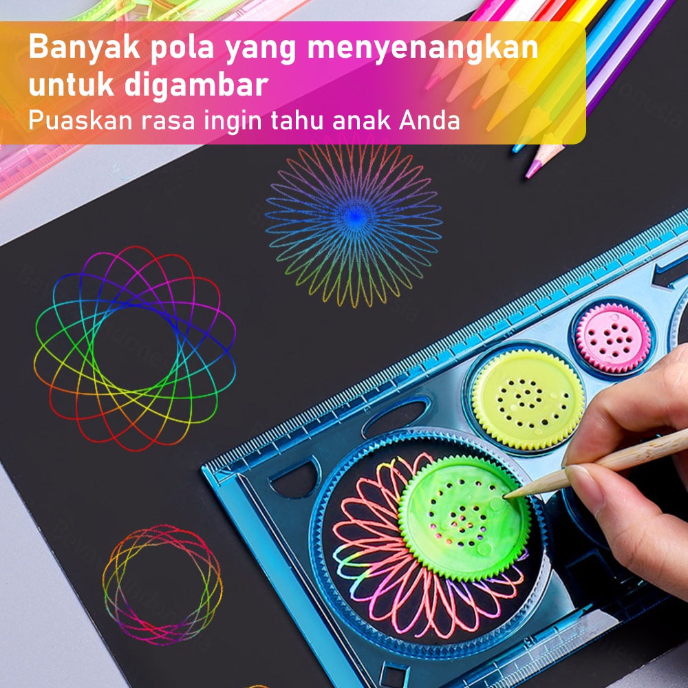 Pekanbaru Penggaris Rotary Pattern Bunga Penggaris Sekolah pola