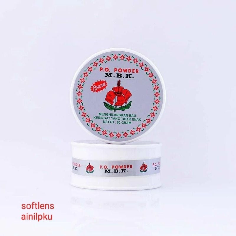 Pekanbaru Mbk M.B.K Tin Kemasan Putih \ Silver - Bedak Deodorant Bubuk 60Gr