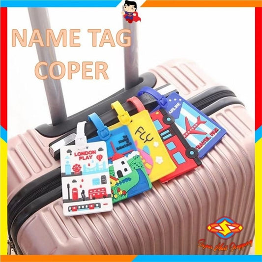 Pekanbaru Name Tag Koper Gantungan Koper Motif Lucu Bahan Silikon Luggage Tag Cartoon Id