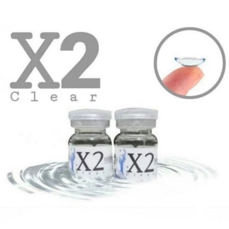 Pekanbaru X2 Softlens Bening Minus By X2 Clear /Softlens Clear /14.2Mm /Softlens Bening Tahunan