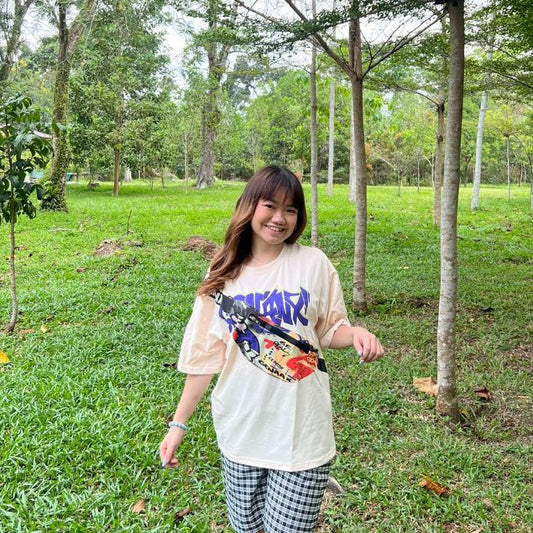 Pekanbaru Kaos Oversize Kantong Tas Kaus Gambar 3d Waistbag Baju Serbaguna Motif Swag Genanx Tshirt With Bag
