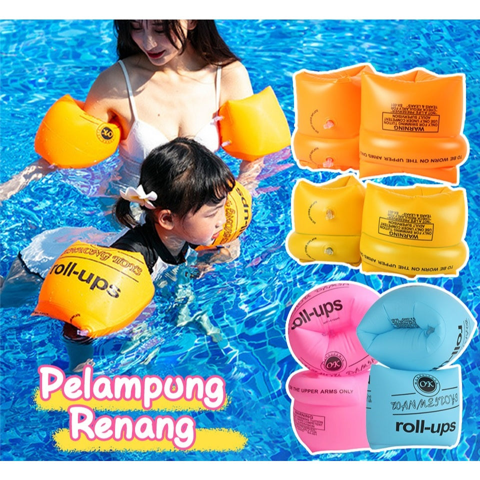 Pekanbaru pelampung renang anak pelampung lengan bahan pvc tebal 1 set kiri kanan
