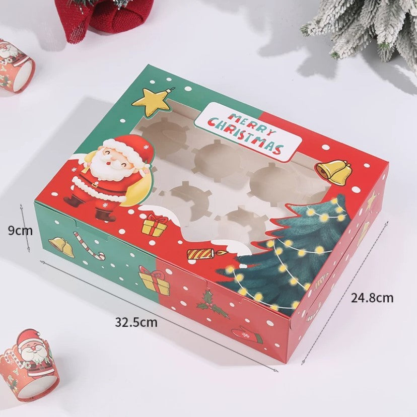 Pekanbaru Christmas Cupcake Box / Kotak Cupcake Natal Berbagai Ukuran