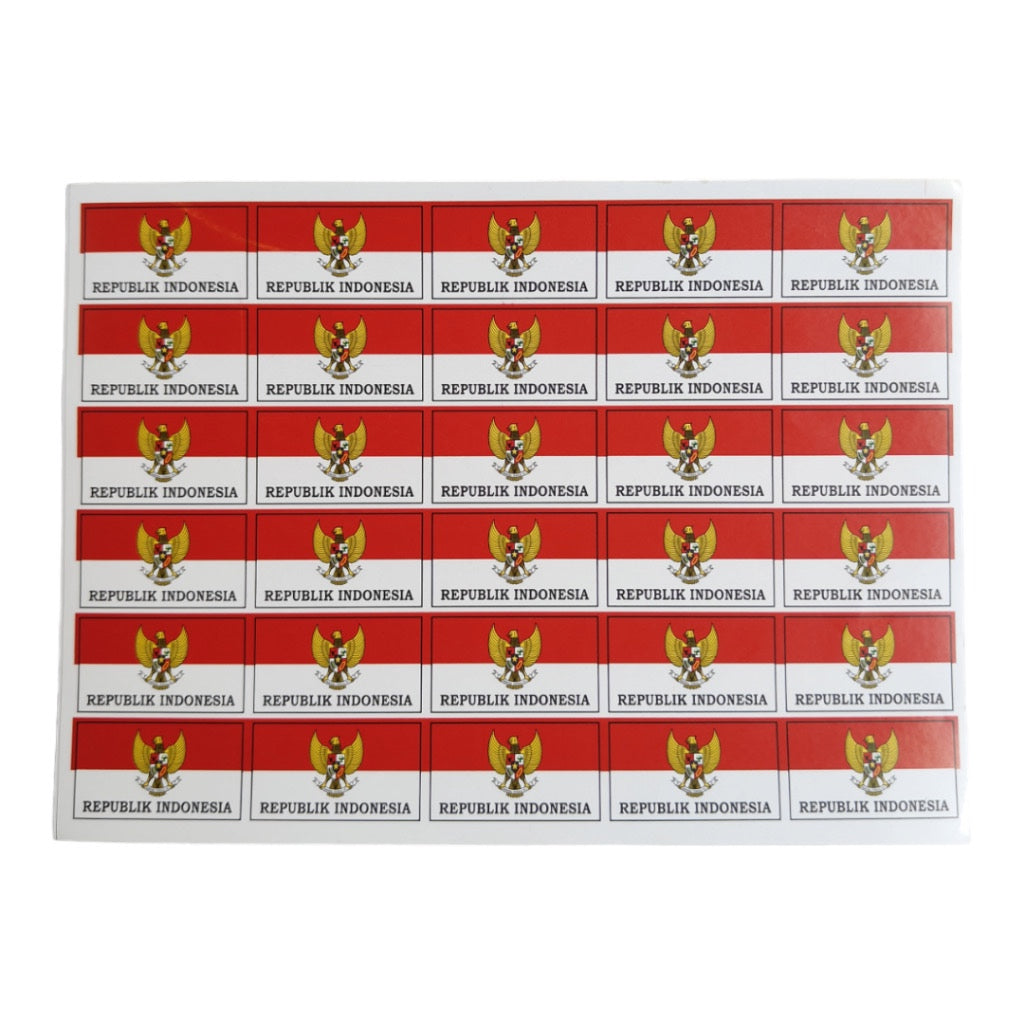Pekanbaru HR-(isi 30pcs) stiker pipi / stiker merah putih / stiker bendera tempelan HUT RI 17 agustus