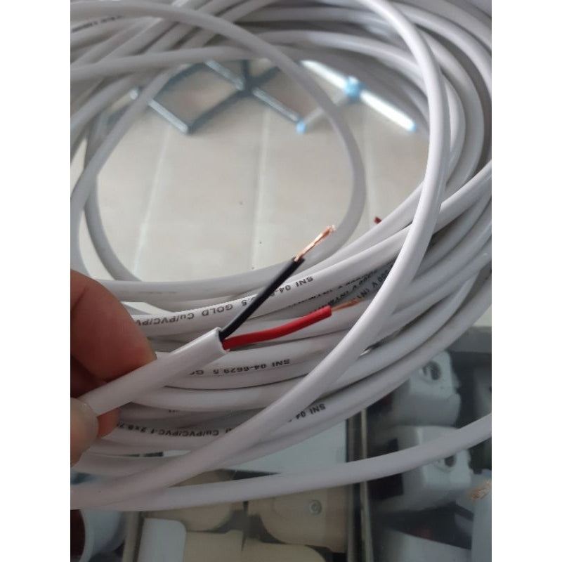 Pekanbaru Kabel Listrik 2X0,75 / Kabel Nymhy / Kabel Putih Serabut 2 X 0,75 Per Meter