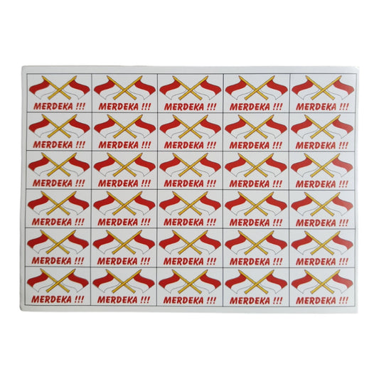 Pekanbaru HR-(isi 30pcs) stiker pipi / stiker merah putih / stiker bendera tempelan HUT RI 17 agustus
