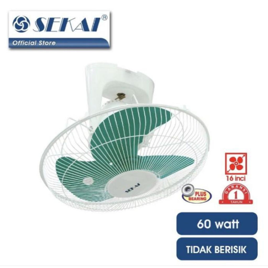Pekanbaru Kipas Angin Sekai Cof-1663 / Ceiling Fan Sekai Cof 1663 / Orbit Fan 16Inch 60W