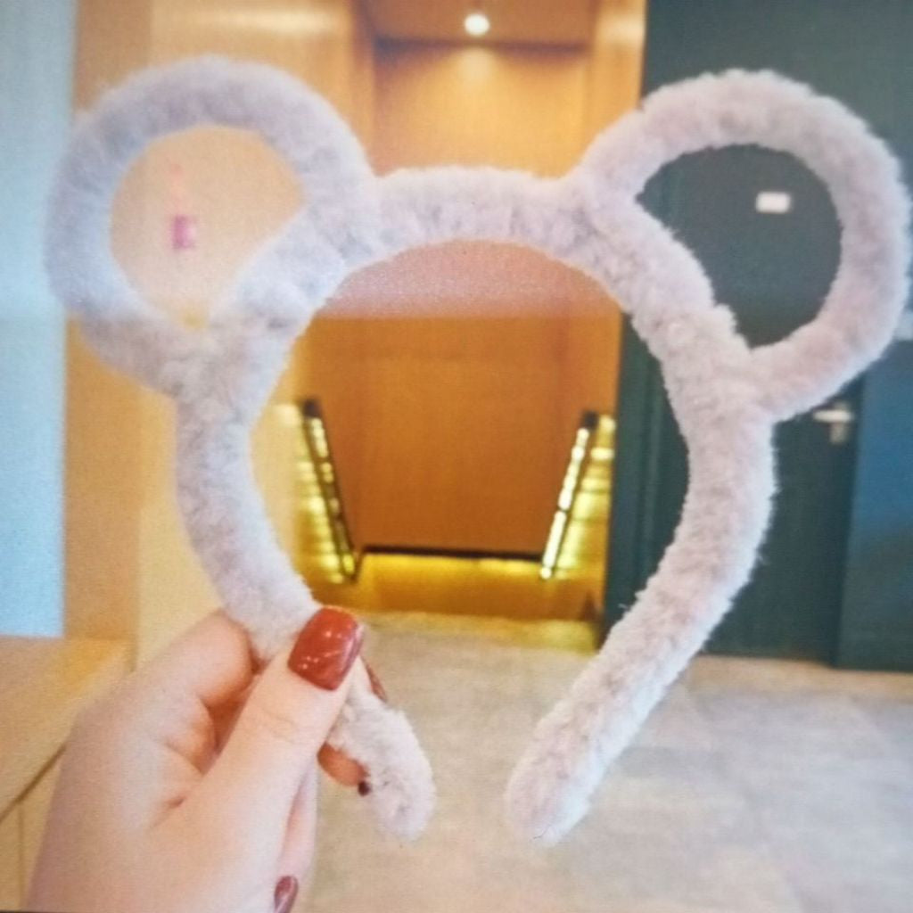 Pekanbaru Bando Kuping Kelinci Lucu Bulu Halus Led/Non Led