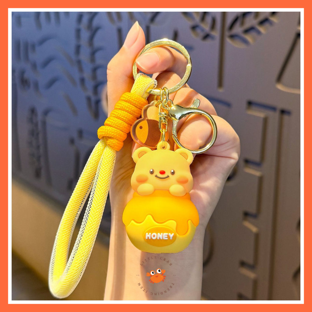 Pekanbaru Gantungan Kunci Honey Butter Bear Tong Madu Keychain Gemoy Beruang Cartoon Aesthetic