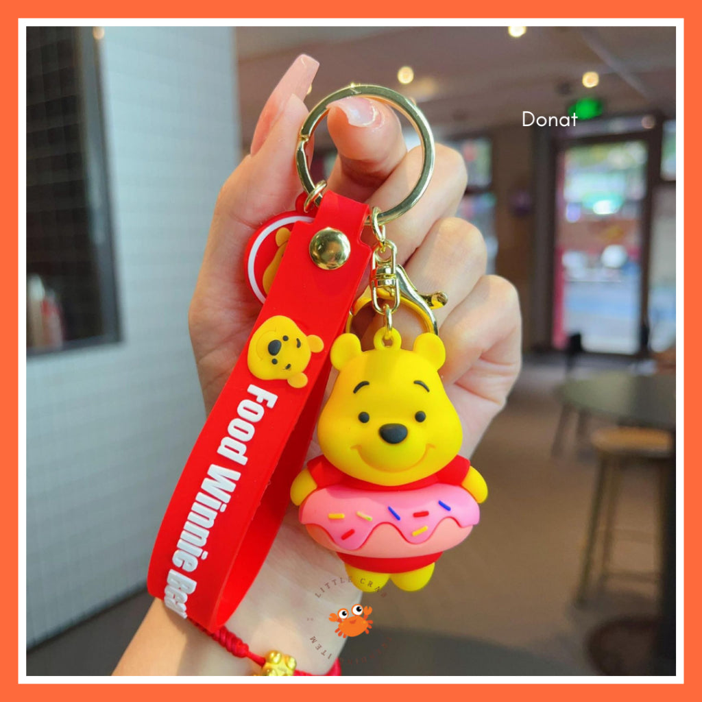 Pekanbaru Gantungan Kunci Winnie The Pooh Bentuk Makanan Burger Donat French Fries Keychain Food