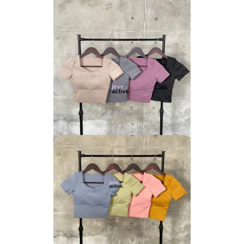 Pekanbaru JevyActive - WM002SS - Jeni Top - Baju Olahraga Wanita - Baju Lengan Pendek