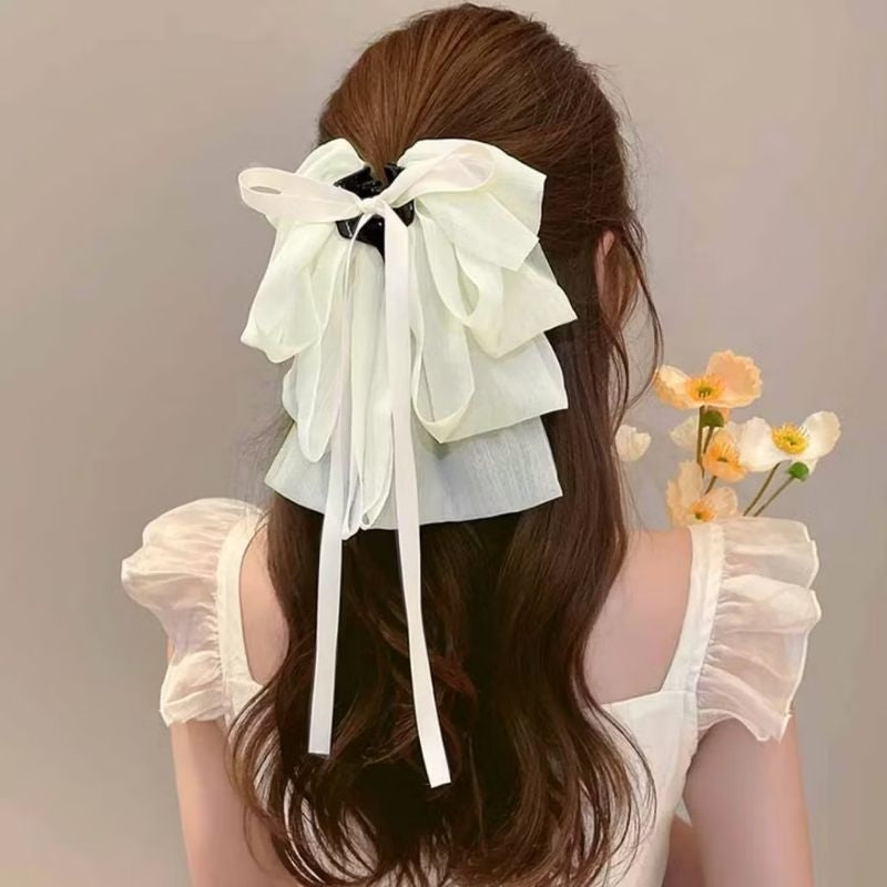 Pekanbaru Jepit Pita Besar Model Bowknot Polos High End Japanses & Korean Style Klip
