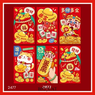 Pekanbaru Angpao Imlek Cai Shen Ye Amplop Merah Angpau Barongsai Berkualitas