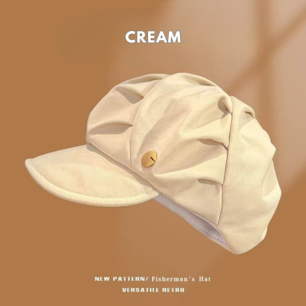 Pekanbaru Topi Baret Bentuk Awan Cloud Puff Simple Cute Aesthetic Retro Korean Style Topi Seniman