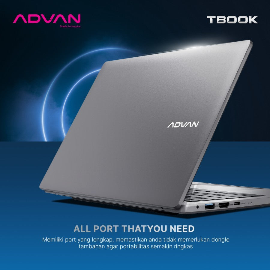 Pekanbaru Laptop Advan Tbook Intel N100 / 8Gb / 128Gb / 384Gb / 14" / Win 11