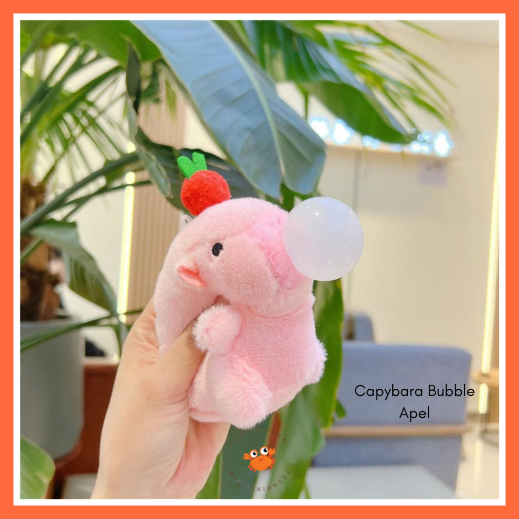 Pekanbaru Gantungan Kunci Boneka Capybara Mini Unik Keychain Plush Doll Beruang Gemoy