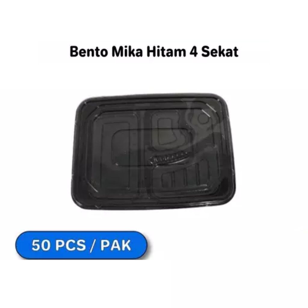 Pekanbaru 50 pcs Lunch Box Kotak Bento 4 Sekat PET / Mika Bento / Tray Bento Bintang / Box Bento