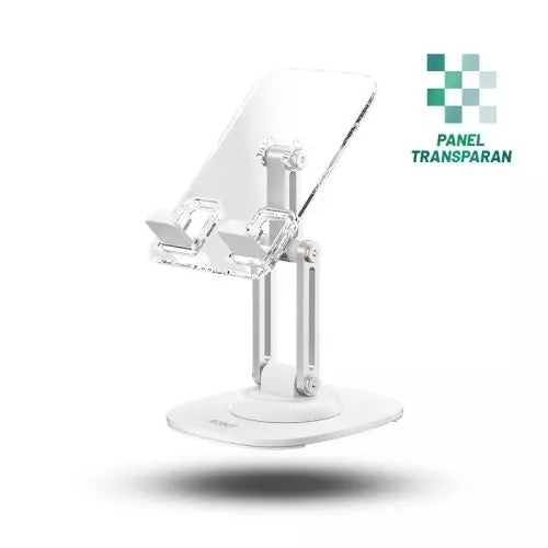 Pekanbaru Robot Universal Transparent Stand Holder Rt-Us16 Phone Tablet Holder Adjustable 360° Original