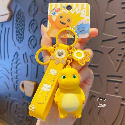 Pekanbaru Gantungan Kunci Nailong Dino Kuning Karakter Emoticon Full Body Badan Gemoy Keychain