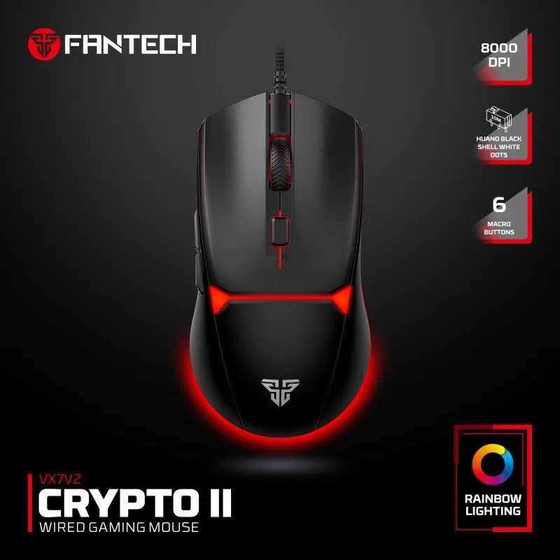Pekanbaru Macro Mouse Gaming Fantech Vx7 V2 Crypto Ii Black