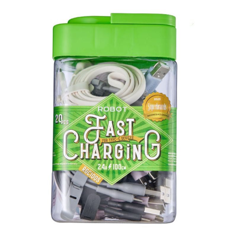 Pekanbaru Kabel Data Robot Rgc100S Android Usb Type C (Per Botol - 20 Pcs)