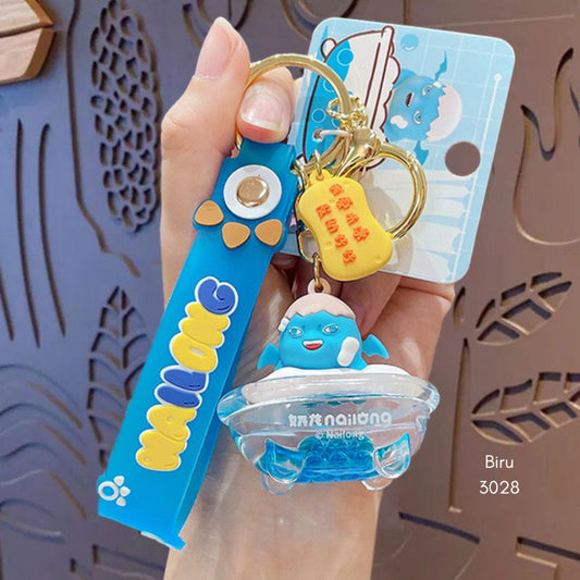 Pekanbaru Gantungan Kunci Nailong Bathtub Dino Kuning Biru Mandi Keychain Gemoy Aesthetic