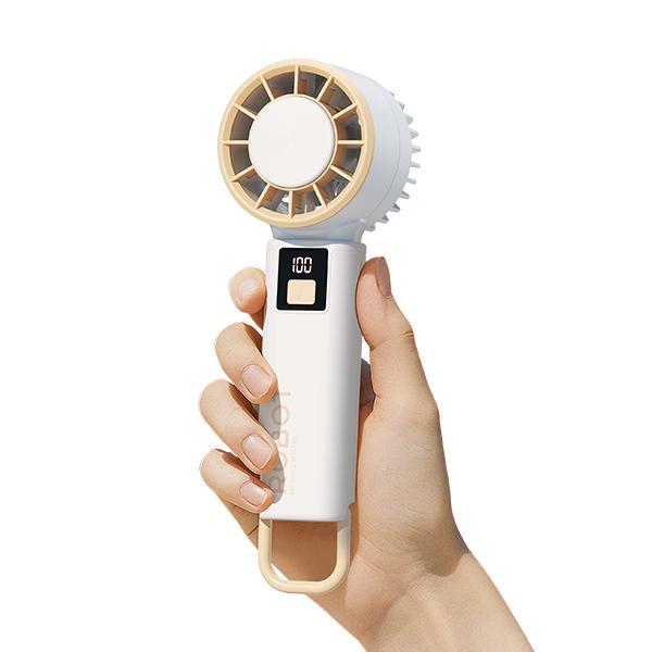 Pekanbaru Robot Rt-Hf01 Portable Handheld Mini Fan With Stand Led Display 100 Level Speed Original - Garansi Resmi 1 Tahun