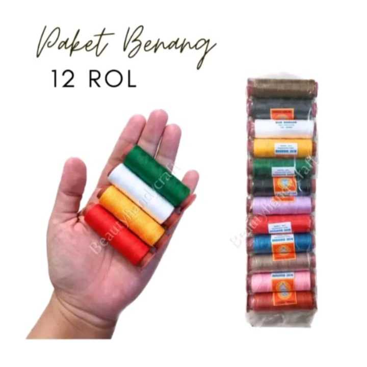 Pekanbaru ( 1PACK ISI 12PCS ) BENANG JAHIT DIAMOND WARNA / BENANG JAHIT BAJU / BENANG JAHIT WARNA QUALITY
