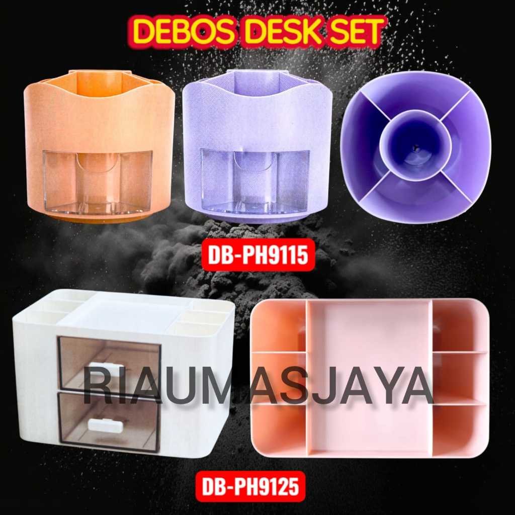 Pekanbaru Debos Desk Set Db- 9115/9125M /Pen Stand Holder Set Desktop Shelf Organizer Rak Tempat Pena Alat Tulis Meja Kantor Multifungsi