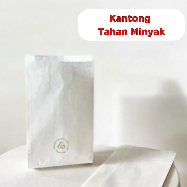 Pekanbaru Kantong Fried Chicken Putih Polos Tahan Minyak Kemasan Gorengan Donat Paper Bag Food Grade