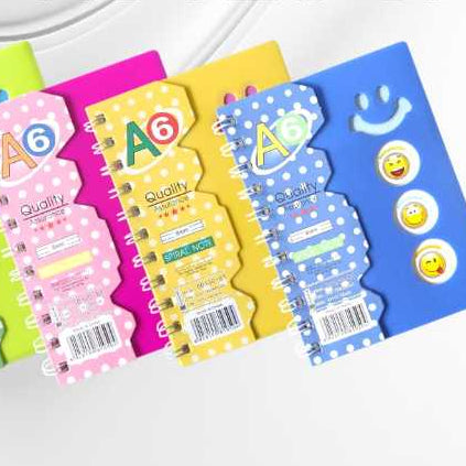 Pekanbaru Notebook A6 58100-81 Dan A5 28825-67 Notes Spiral Warna Cantik Kertas Halus Motif Garis Ideal Untuk Menulis Catatan Sehari-Hari