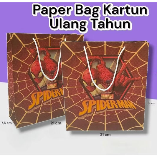 Pekanbaru Paper Bag Kado Karakter Kartun Lusinan Eceran Ukuran 21×7×24 cm Cantik Paperbag Karakter Kartun